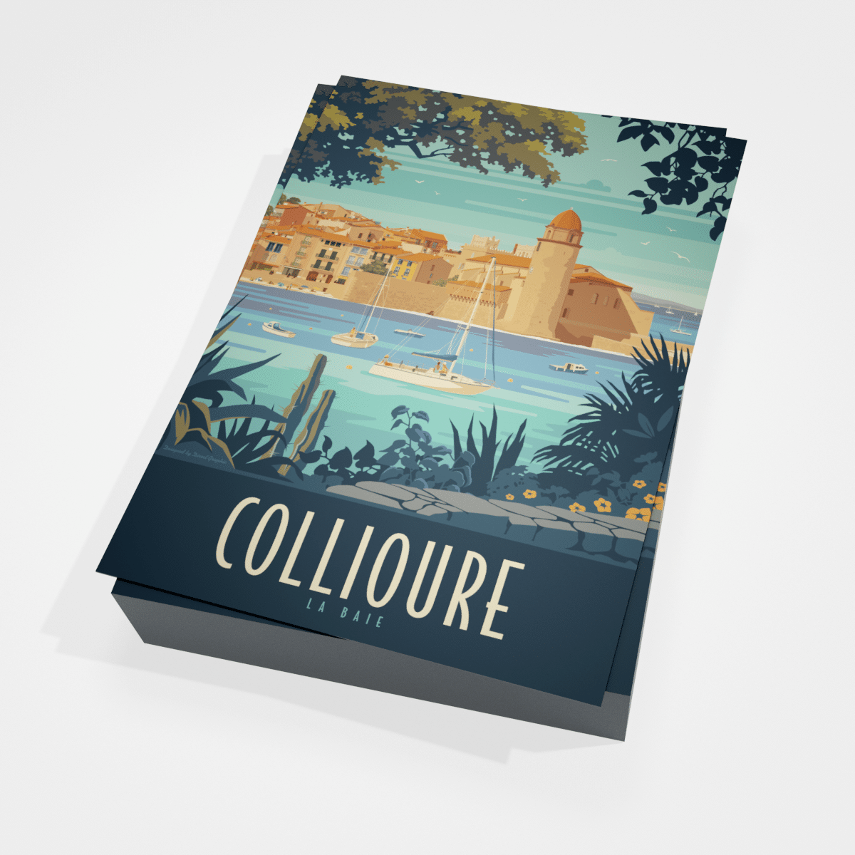 carte collioure la baie cartes postales Collioure la baie