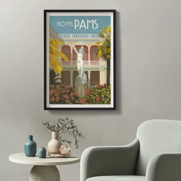 mise en situation Poster hotel pams perpignan © Direct Graphic