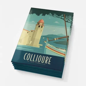 Vintage-inspired Magnets Collioure retro in vibrant colors