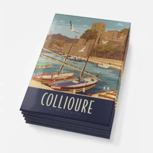 Colorful magnets featuring Collioure le chateau scenery.