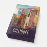 Magnets depicting scenic Collioure village coastal view.