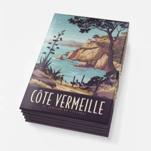 Magnets Côte Vermeille with vibrant coastal scenery design.