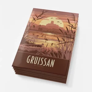 Magnets Gruissan sunset displaying vibrant coastal evening scene