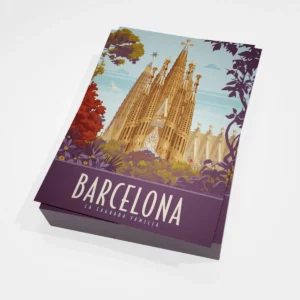 25 Cartes postales Barcelona A6 showcasing vibrant Barcelona scenes