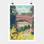Affiche Travel poster Amélie-Les-Bains ©Direct Graphic