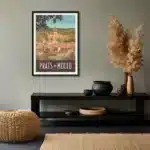Travel Poster featuring scenic Prats de Mollo la Preste landscape.