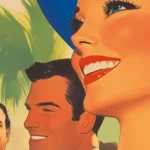 Affiche Spritz retro poster, vibrant Pop Art colors, vintage aesthetic.