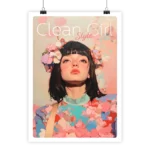 Affiche clean girl style featuring minimalist modern art design.