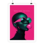 Colorful Bubble Gum style poster by i-Art featuring bold typography.