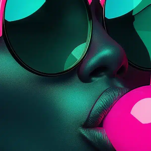 Pop Art Poster Bubble gum style with vibrant, minimal typo design.