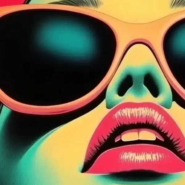Poster Sol illuminate by i-Art, minimal pop art design, vintage style.