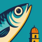 Anchois de Collioure vintage poster featuring i-Art design.