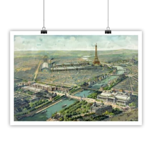 Affiche vintage Expo Universelle Paris par i-Art, design rétro.