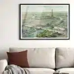 Vintage Expo Universelle Paris poster by i-Art in gallery setting