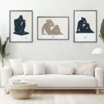 La nuit Aristide Maillol minimal art poster in interior setting