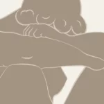 Minimalist art poster La nuit Aristide Maillol with elegant lines and tones.