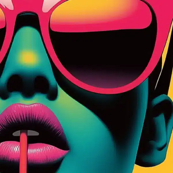 Pop Art-inspired Poster Soda style with vibrant colors and bold typography.