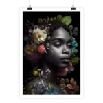 Black Flower #1 by i-Art showcasing a bold, abstract design