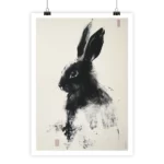 Japan Rabbit poster by i-Art, minimalistic design in 50x70 cm format.